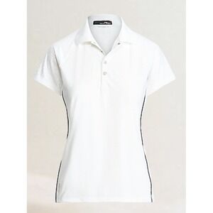 RLX Ralph Lauren Women Small Wicking Golf Polo White Tailored Fit Jacquard Shirt